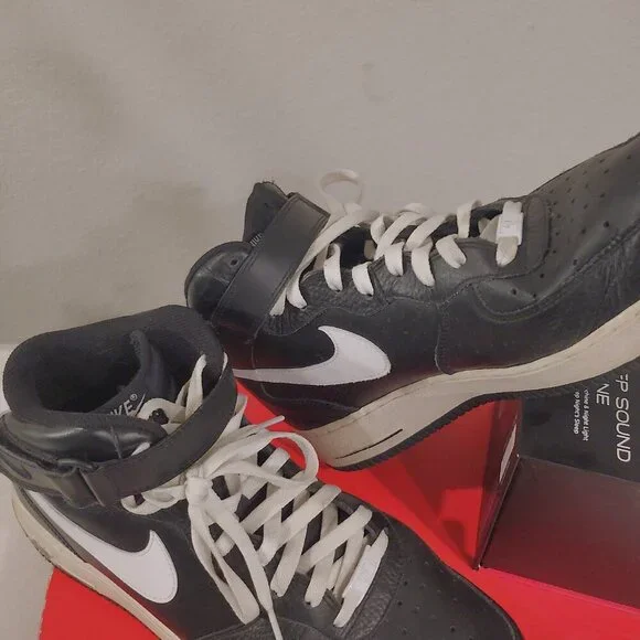 Nike Air Force 1 Mid '07 Black 2011 US Men's size 11 315123-010 without box RARE - Picture 5 of 12